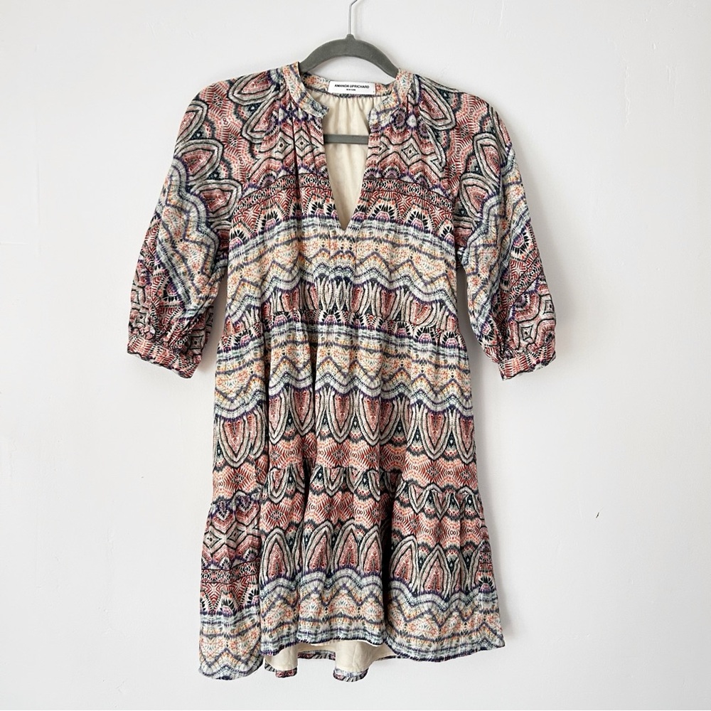 Amanda Uprichard Dress Women’s Small Mini Above Knee Peasant Balloon Sleeve S